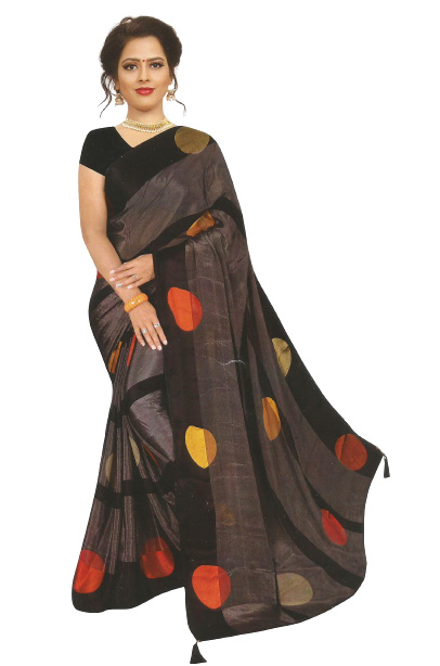 Jack Williams Printed Fancy Saree with Blouse