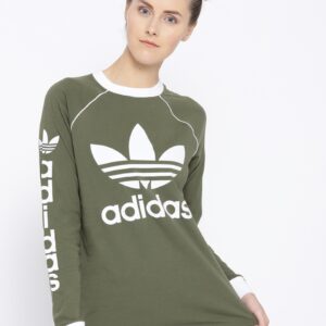 ADIDAS Women White OG Printed Sports Pure Cotton T-shirt