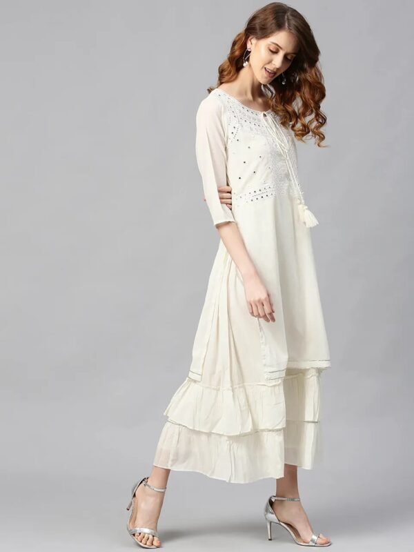 Juniper Cotton Embellished Kurta Dress