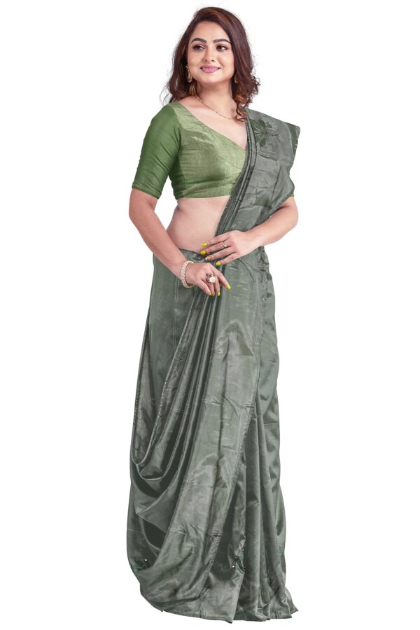 Jack Williams Embroidery Print Saree with Blouse