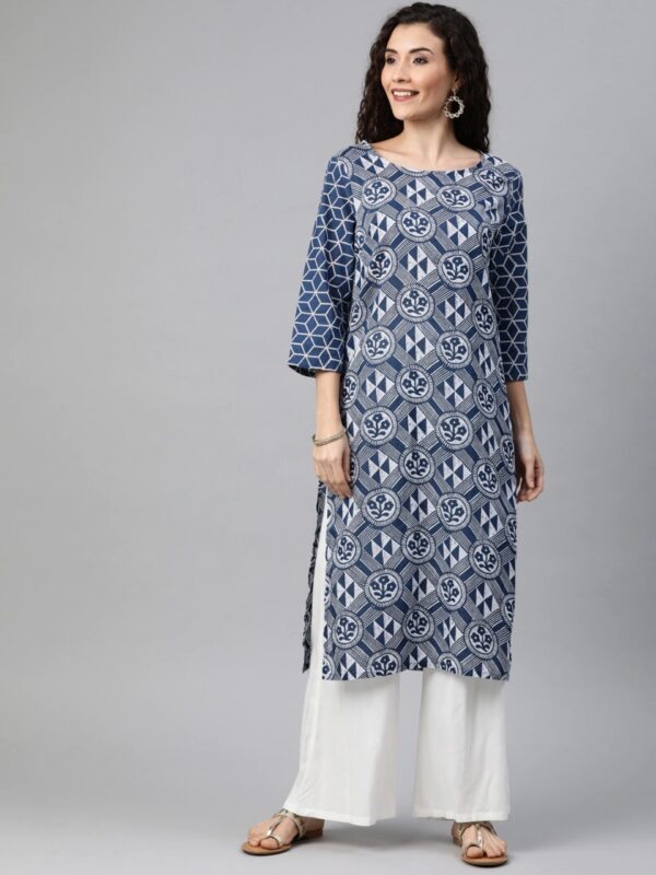 Anouk Women Printed Straight Kurta