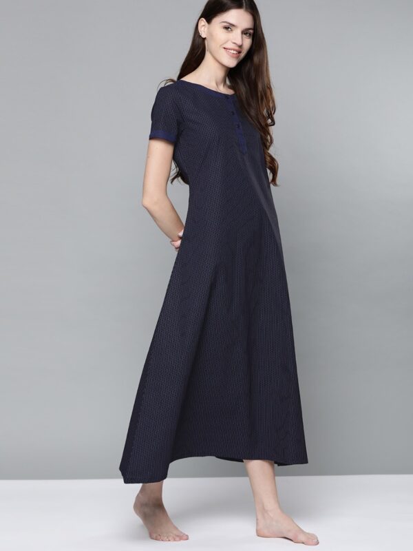 HERE&NOW Striped Maxi Nightdress