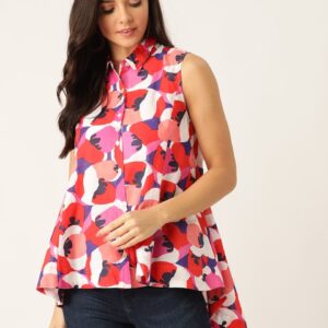 Sangria Women Regular Fit Printed Casual Shirt