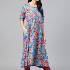 Sangria Women Quirky Print A-Line Kurta