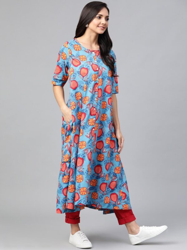 Sangria Women Quirky Print A-Line Kurta