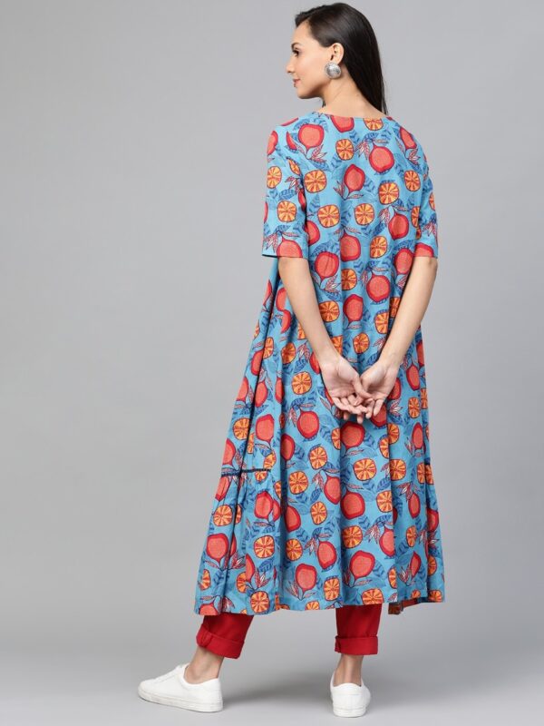 Sangria Women Quirky Print A-Line Kurta