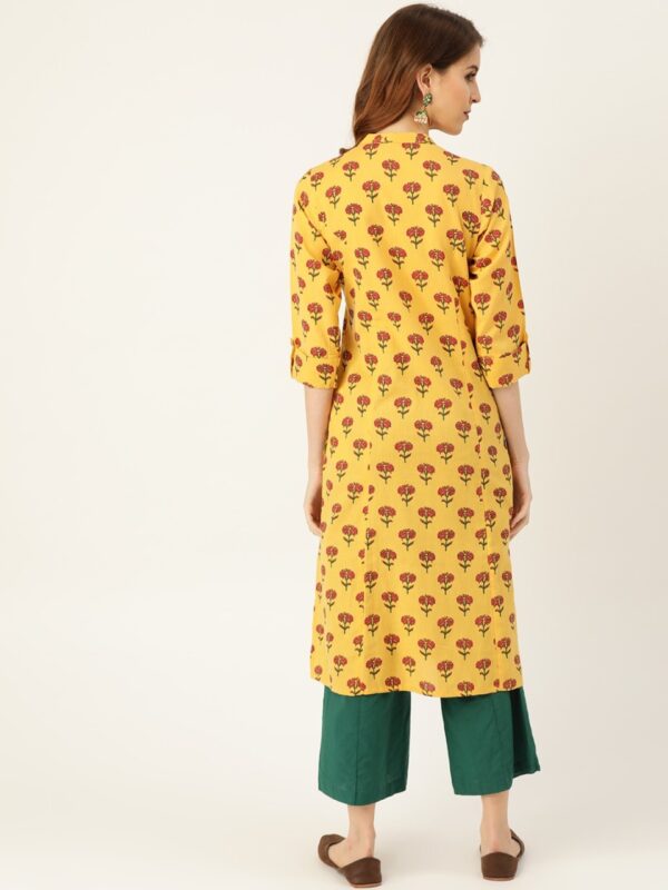 Sangria Women Block Print A-Line Kurta