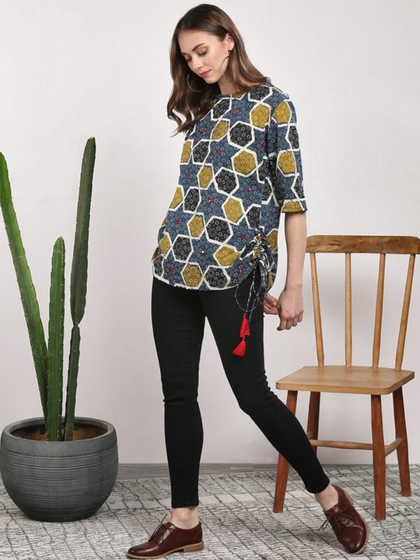 Sangria Women Printed Pure Cotton Top