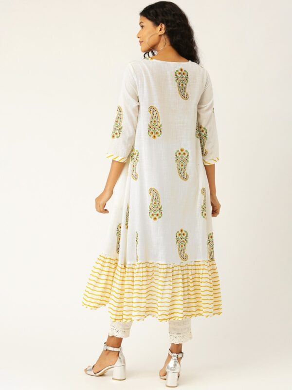 Sangria Women Paisley Printed Asymmetrical A-Line Kurta