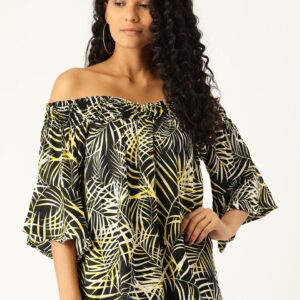 Moda Rapido Women Printed Bardot Top