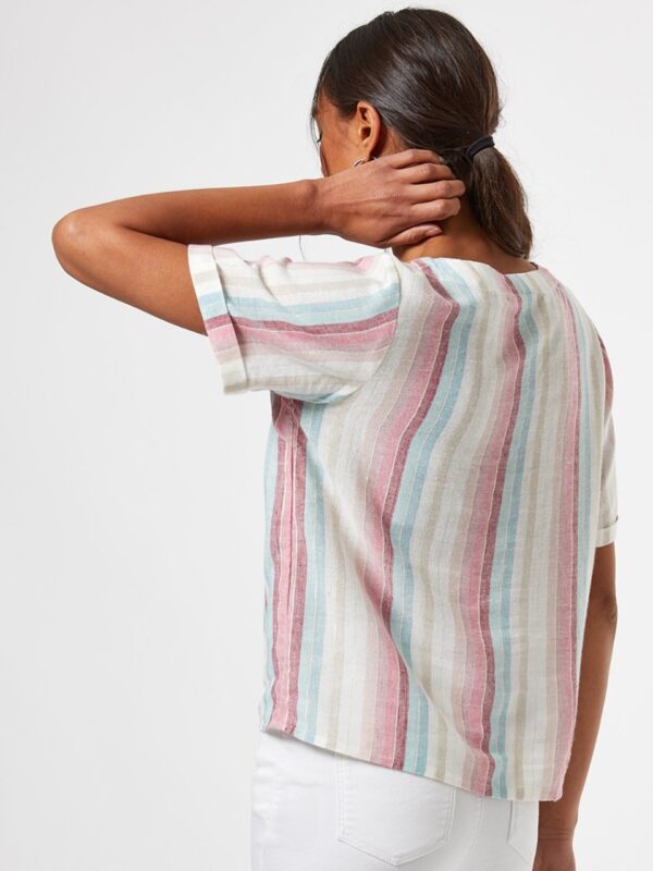 DOROTHY PERKINS Women White & Pink Striped Top