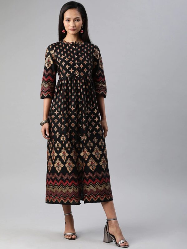 Anouk Women Woven Design A-Line Kurta