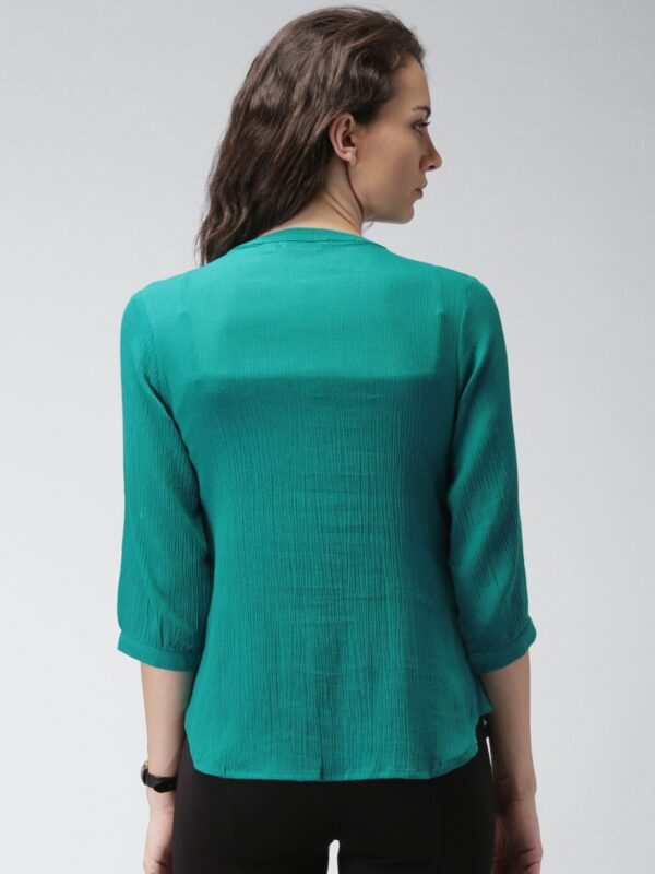 Mast & Harbour Green Crochet Top