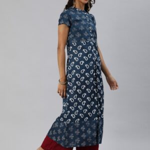 Anouk Women Paisley Printed High Slit A-Line Kurta