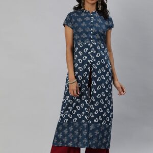 Anouk Women Paisley Printed High Slit A-Line Kurta