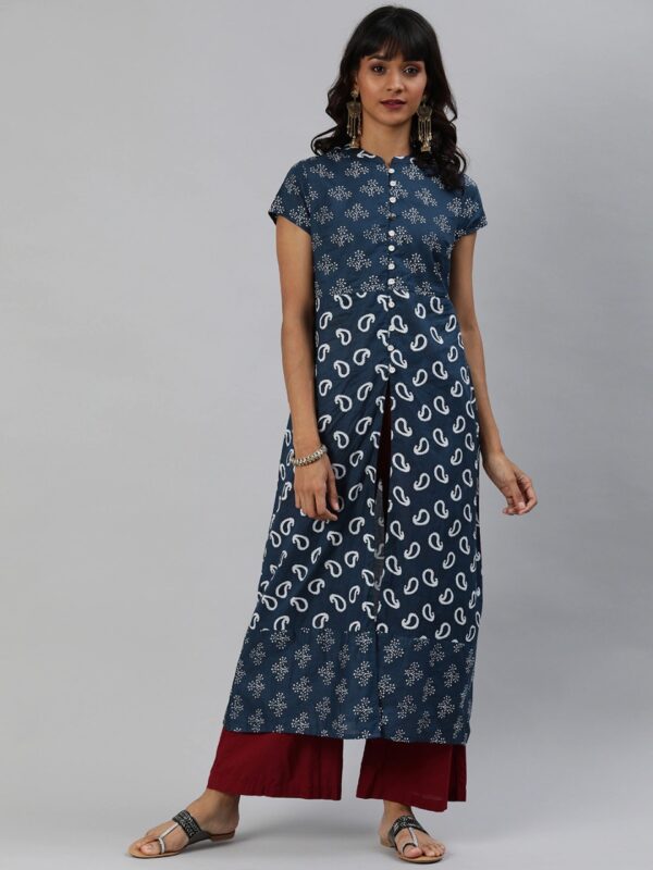 Anouk Women Paisley Printed High Slit A-Line Kurta