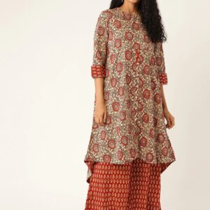 Sangria Women Printed Kurta with Palazzos