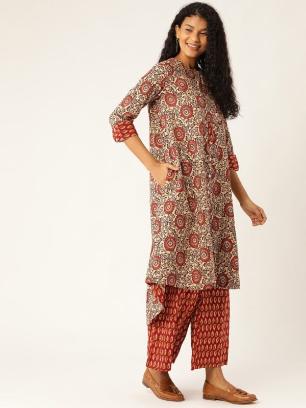 Sangria Women Printed Kurta with Palazzos