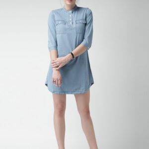 Mast & Harbour Blue Denim Shirt Dress