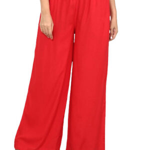 MELANGE Solid Palazzo Pants