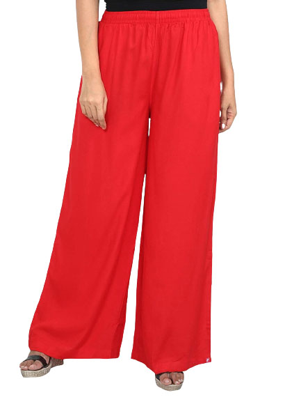 MELANGE Solid Palazzo Pants