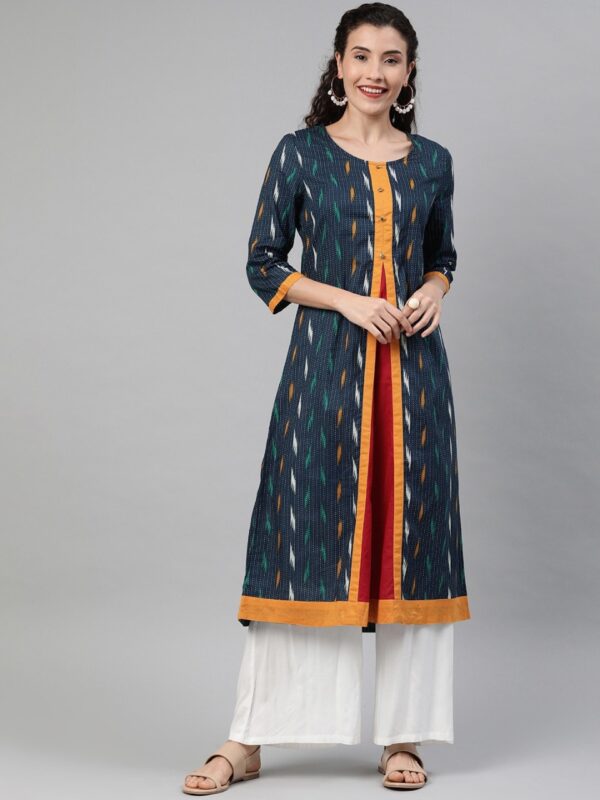 Anouk Women Striped A-Line Kurta