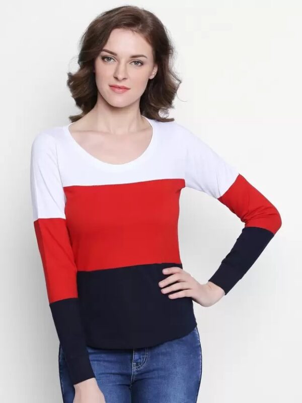 THE DRY STATE Color Block Women Round Neck T-Shirt