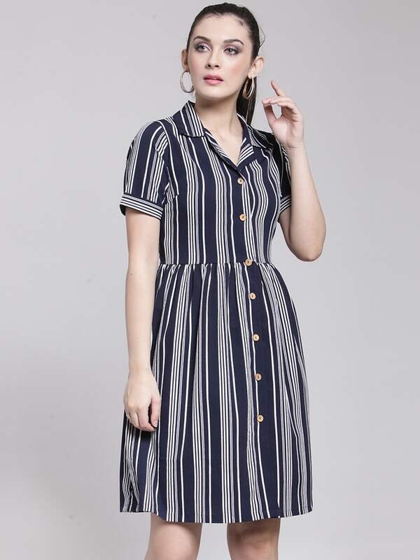 Pluss Navy Blue Women Dress