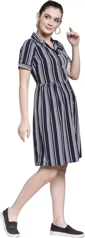 Pluss Navy Blue Women Dress