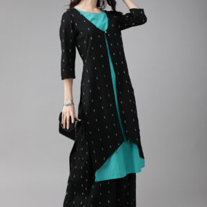 Anouk Women Printed Kurta with Palazzos