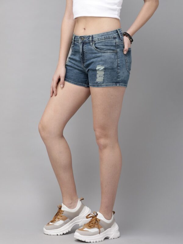 Roadster The Lifestyle Co Women Solid Regular Fit Denim Shorts