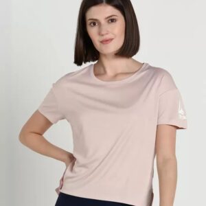 REEBOK  Solid Women Round Neck T-Shirt