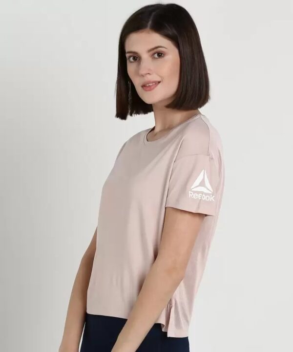 REEBOK  Solid Women Round Neck T-Shirt