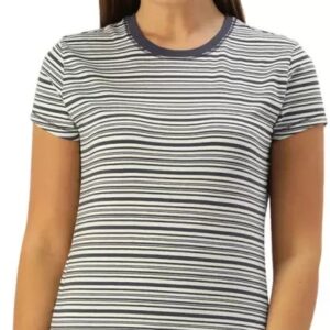 Enamor  Striped Women Round Neck T-Shirt