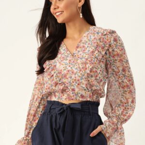 20Dresses Floral Crop Wrap Top