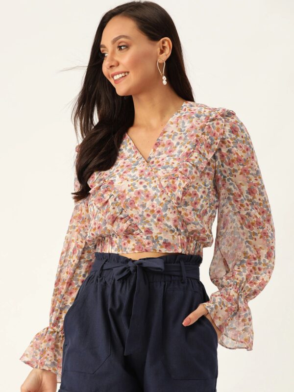 20Dresses Floral Crop Wrap Top