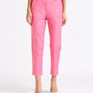 MARKS & SPENCER Slim Fit Women Pink Cotton Blend Trousers