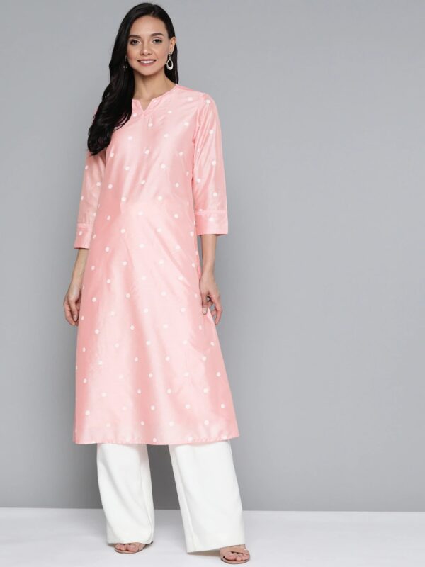 HERE&NOW Women Polka Dot Printed A-Line Kurta