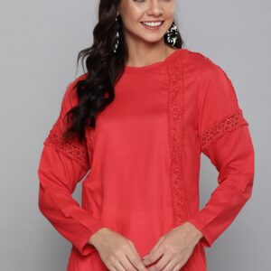 HERE&NOW Women Red Solid Top