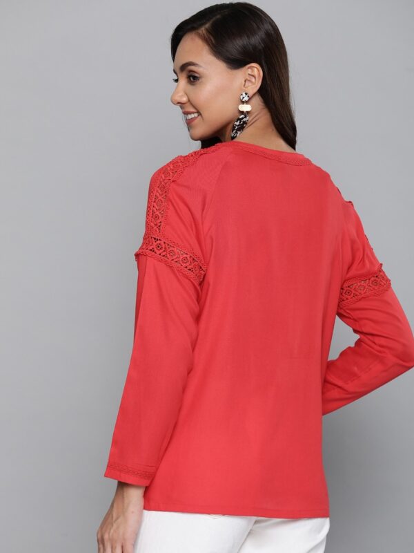 HERE&NOW Women Red Solid Top