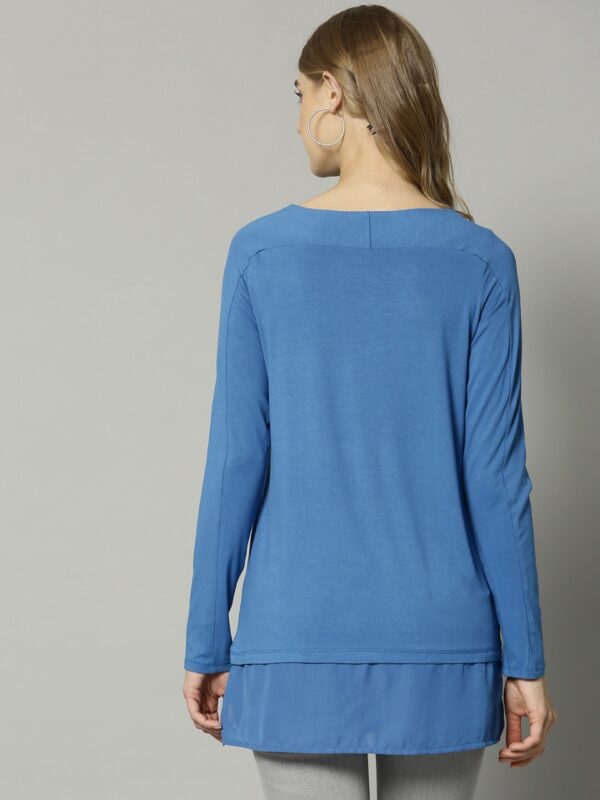 Marks & Spencer Women Blue Solid Top