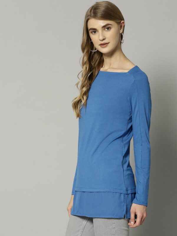 Marks & Spencer Women Blue Solid Top