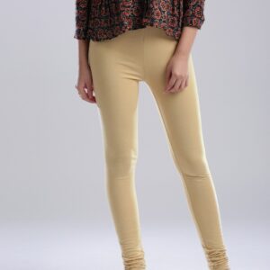 W Beige Churidar Leggings