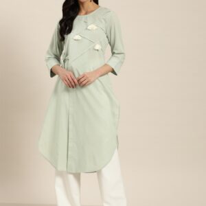 Moda Rapido Women Pure Cotton Layered Straight Kurta