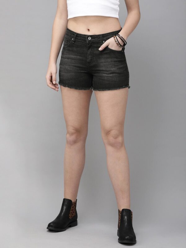 Roadster Women Washed Regular Fit Denim Shorts