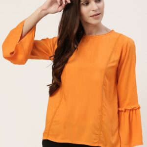 HERE&NOW Women Yellow Solid Top