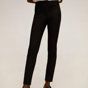 MANGO Women Black Super Skinny Fit Solid Trouser