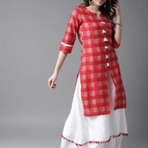 HERE&NOW Women Printed Kurta with Palazzos