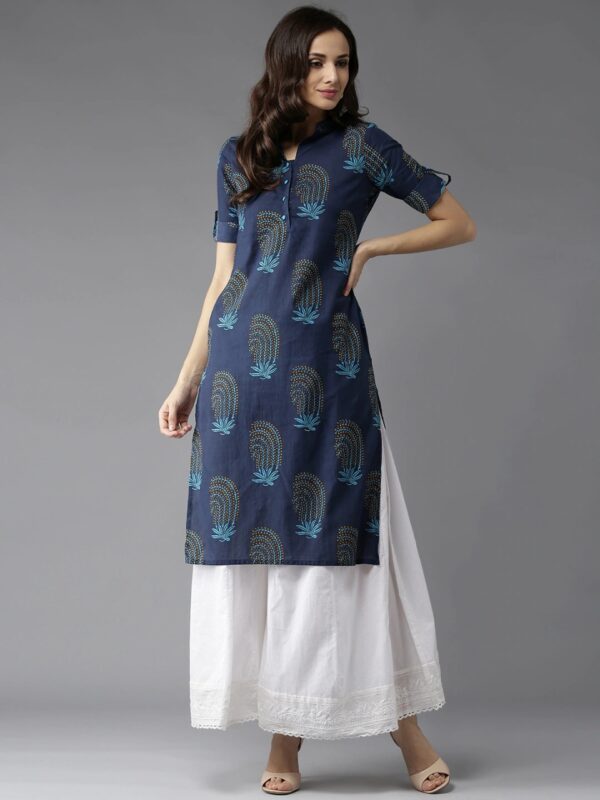 HERE&NOW Women Printed Straight Kurta