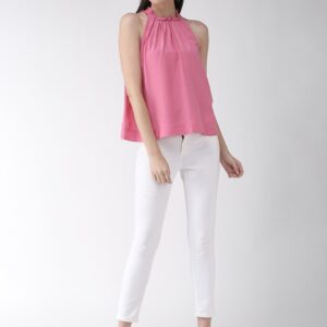 Marks & Spencer Women Pink Solid A-Line Top